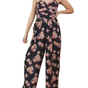 Band of Gypsies Black Floral Romper Jumpsuit